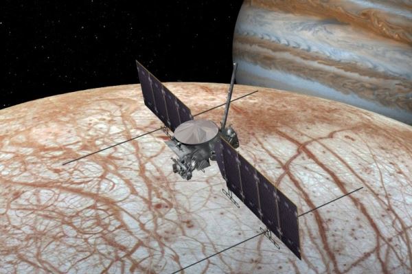 Europa Clipper미션을 그린 상상도. 출처-NASA
