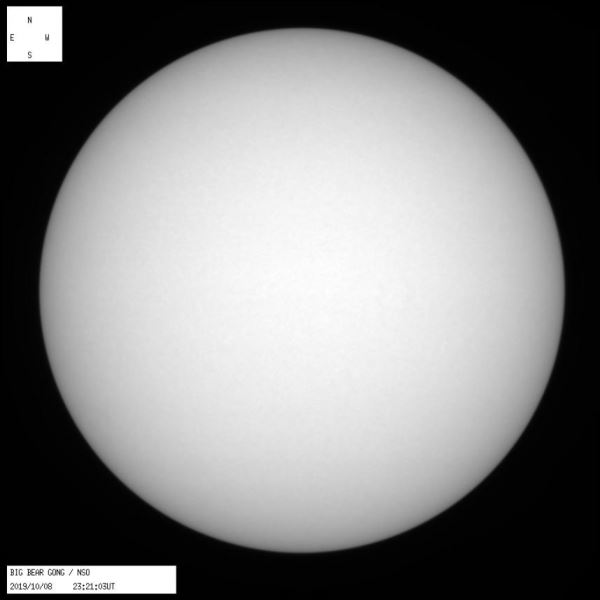 [흑점이 하나도 없는 최근의 Big Bear Solar Observatory White Light (광구]